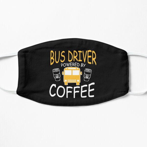 Café chauffeur d'autobus scolaire Masque sans plis