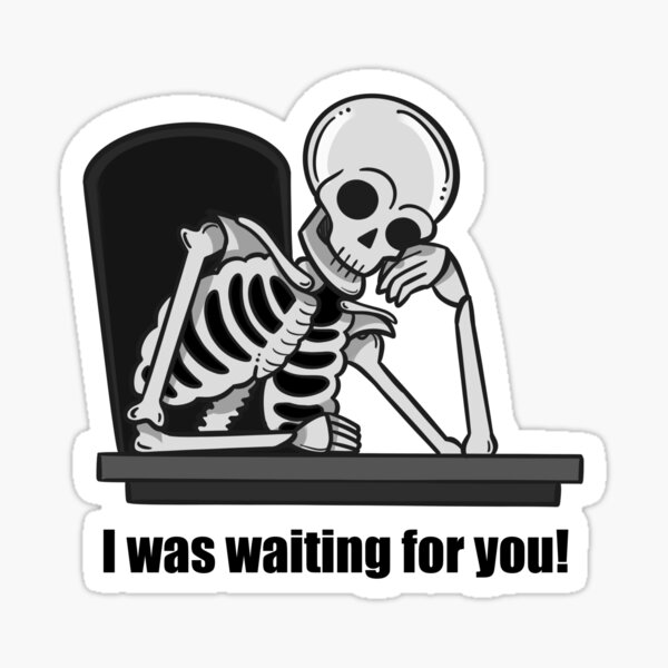 Pegatinas Esqueleto Esperando Redbubble