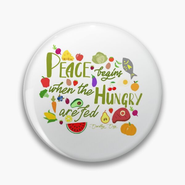 Item preview, DONATE Peace Begins When the Hungry are Fed Quote designed and sold by Emily Boynton.