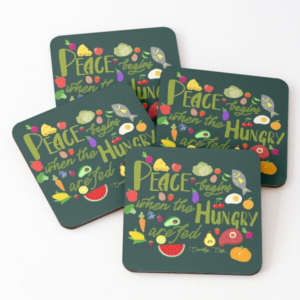 Item preview, DONATE Peace Begins When the Hungry are Fed Quote designed and sold by Emily Boynton.
