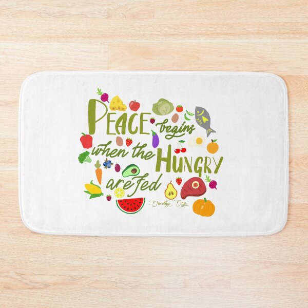 Item preview, DONATE Peace Begins When the Hungry are Fed Quote designed and sold by Emily Boynton.
