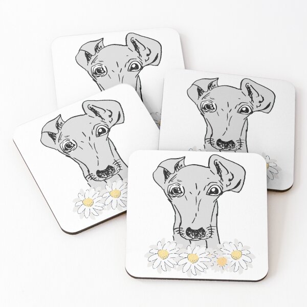 Item preview, Greyhound with flowers designed and sold by NinaBetterNot.