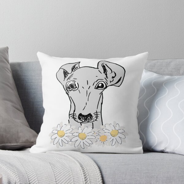 Item preview, Greyhound with flowers designed and sold by NinaBetterNot.