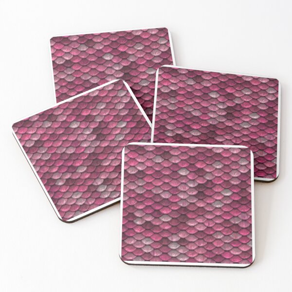 Item preview, Pink mermaid scales  designed and sold by TopDesignArt.