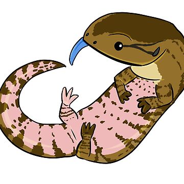 Artwork thumbnail, Pink belly blue tongue skink! by Nevada Ezell