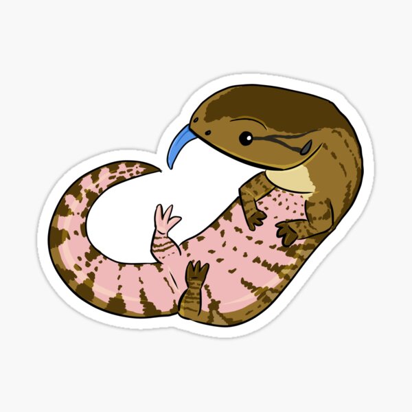 Item preview, Pink belly blue tongue skink! designed and sold by Nevada Ezell.