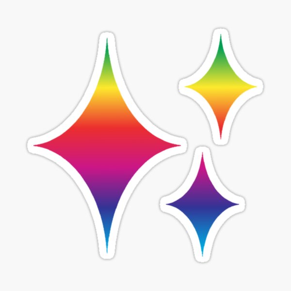Har det dårligt jeg behøver Evolve Rainbow pride sparkles emoji" Sticker for Sale by Hawkite | Redbubble