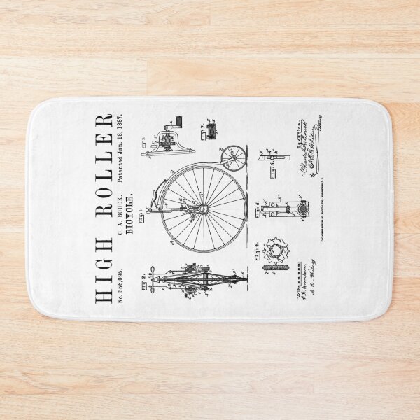 Item preview, Bicycle High Roller Old Vintage Patent Drawing Print designed and sold by GrandeDuc.