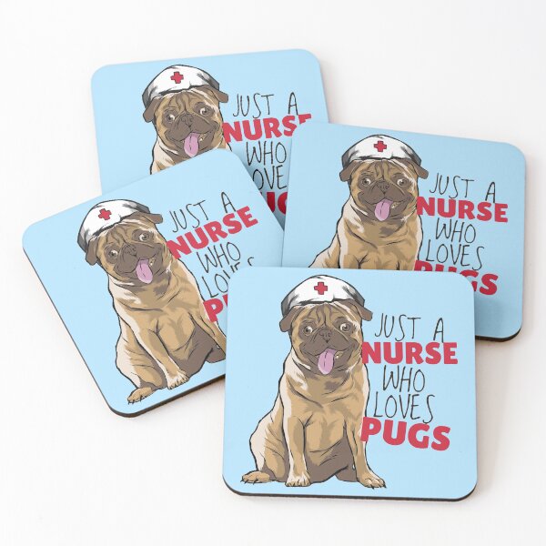 Item preview, Nurse who Loves Pugs designed and sold by cutenfunny.