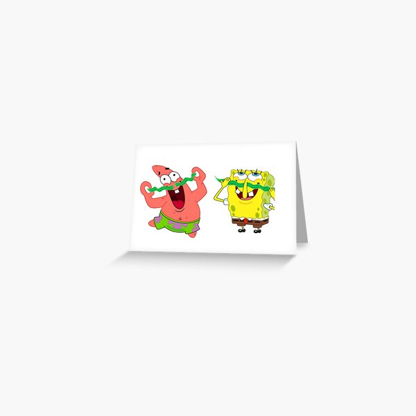 Spongebob and Patrick Funny Greeting Card