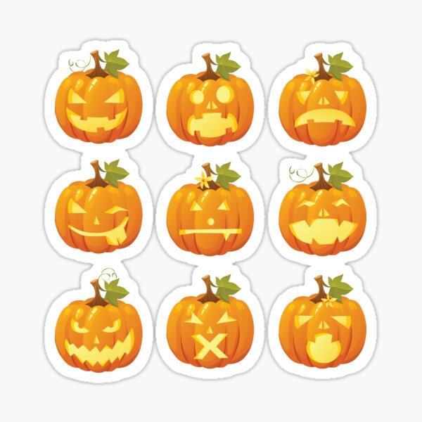 Item preview, Halloween Pumpkin Faces designed and sold by CatgoDigital.