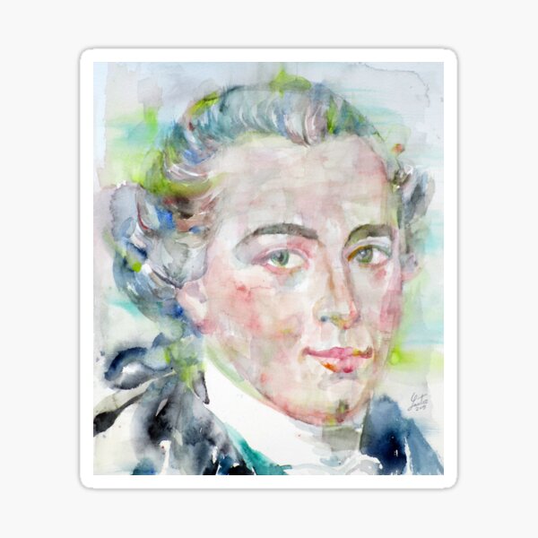 IMMANUEL KANT - watercolor portrait Sticker