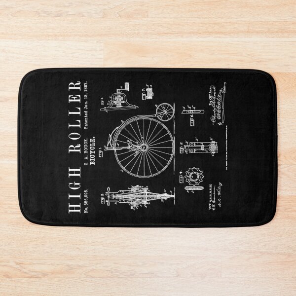 Item preview, Bicycle High Roller Old Vintage Patent Drawing Print designed and sold by GrandeDuc.