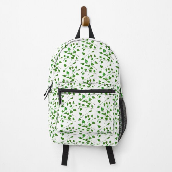Item preview, Birch Tree Leaf and Stem Forest Pattern (on white) designed and sold by Davey's Designs.