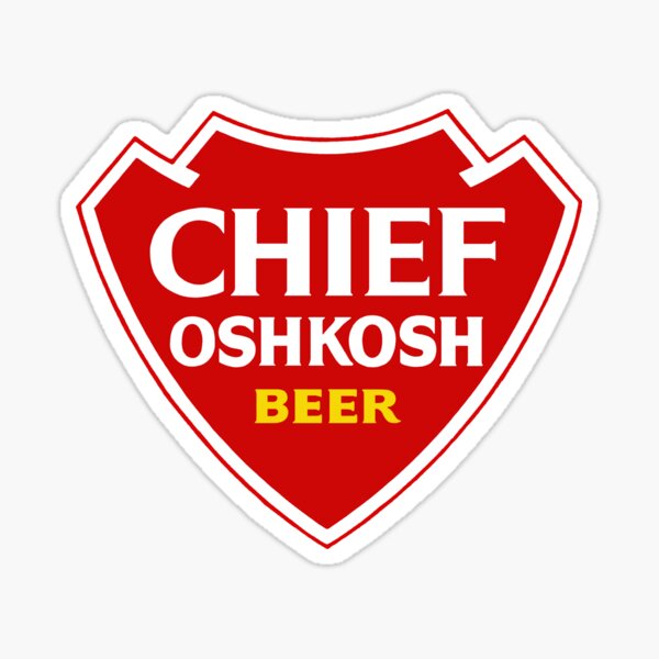 Chief Oshkosh 1970's Arrowhead Design Sticker