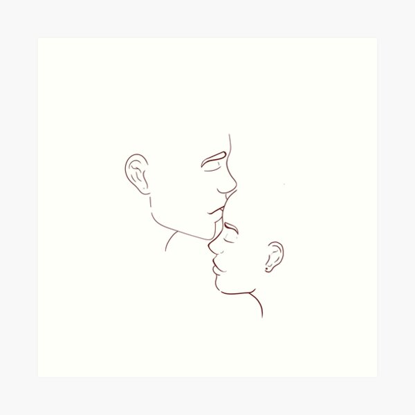 Lámina artística «Pareja | Beso en la frente» de InspirStudio21 | Redbubble