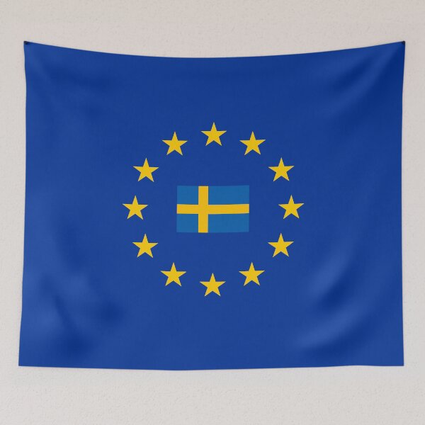 Item preview, EU Europe Sweden flag flag designed and sold by GeogDesigns.