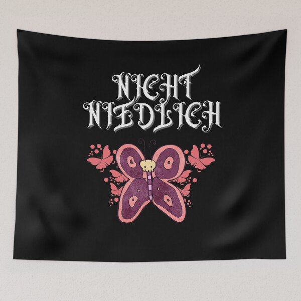 Item preview, Nicht Niedlich Butterfly Skull designed and sold by Two Left Hands Design.
