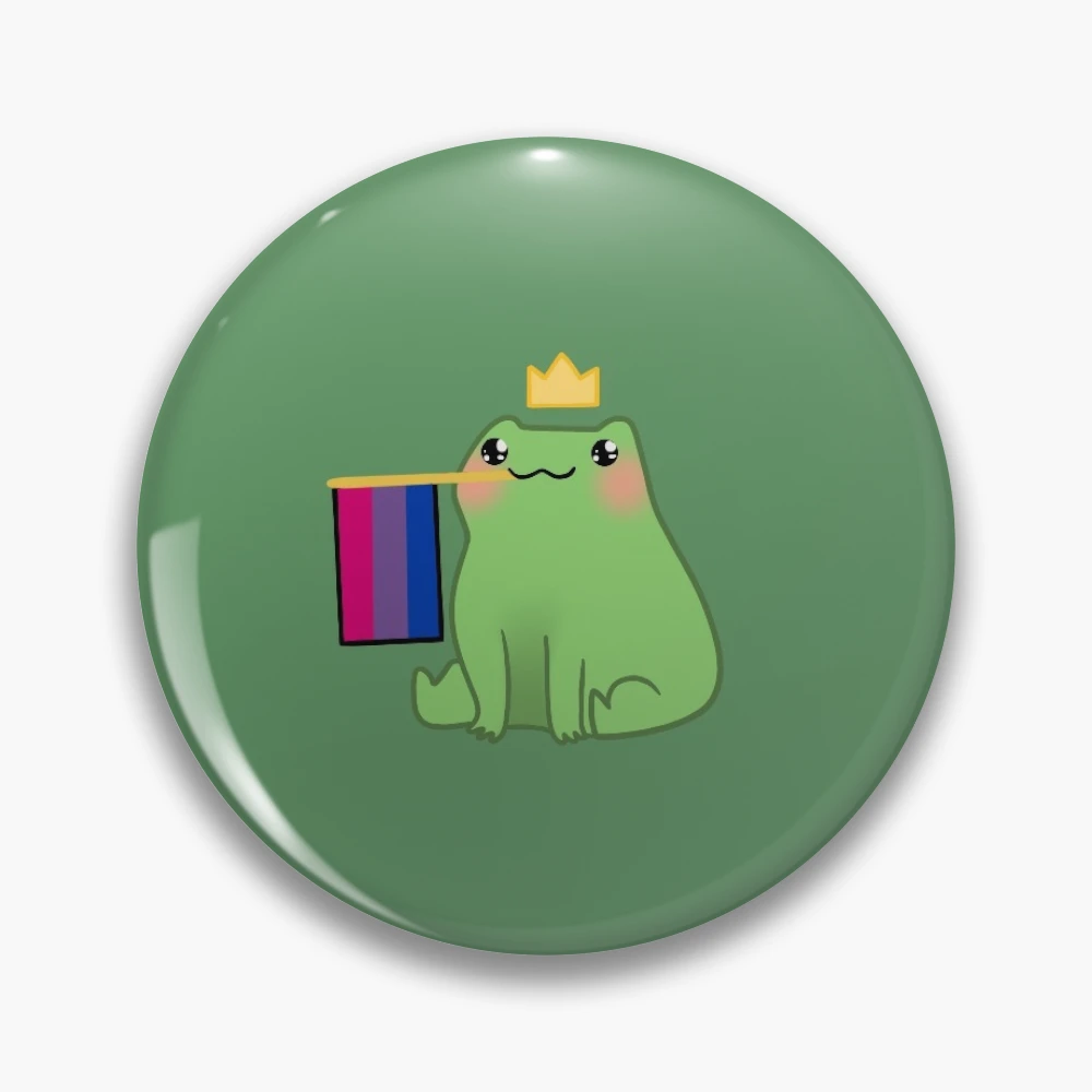 Frog bisexual pride enamel pin – Heckin' Unicorn