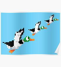 8-Bit Nintendo Duck Hunt 'Trio' Poster
