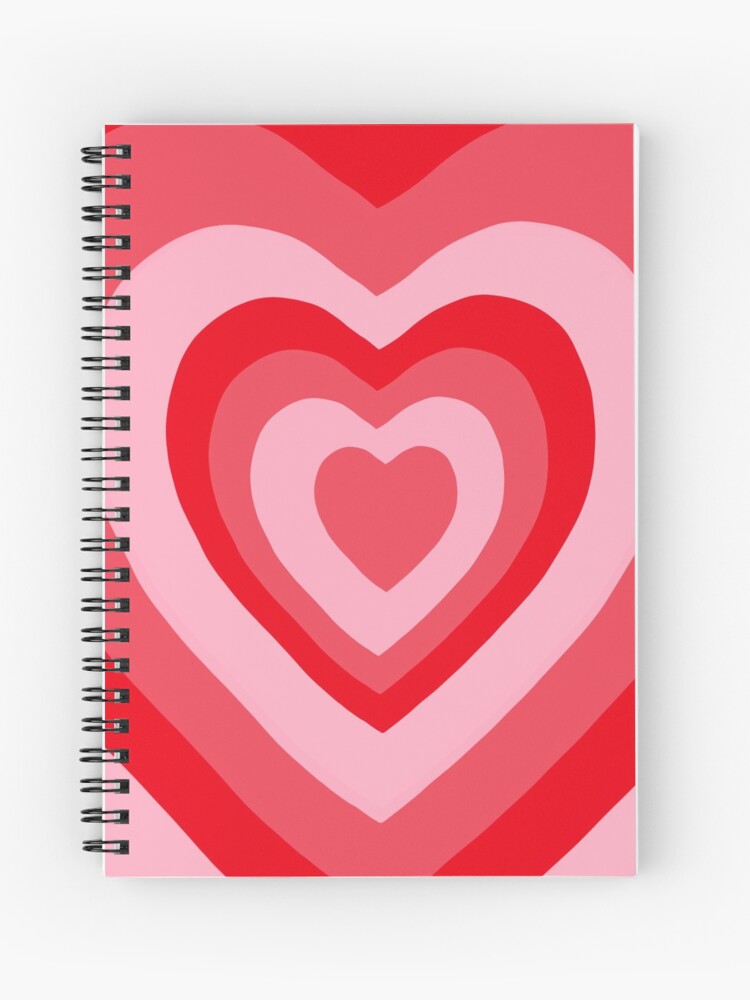 Cuaderno de espiral «túnel de corazones diseño y2k» de Natihecker |  Redbubble