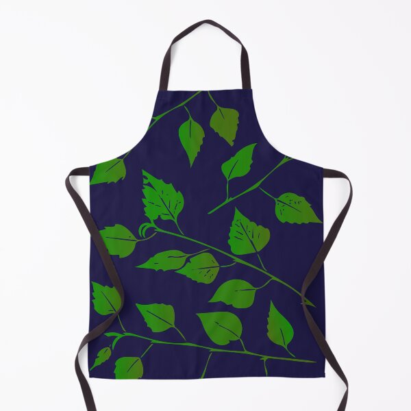 Item preview, Birch Tree Leaf and Stem Forest Pattern (on black) designed and sold by Davey's Designs.