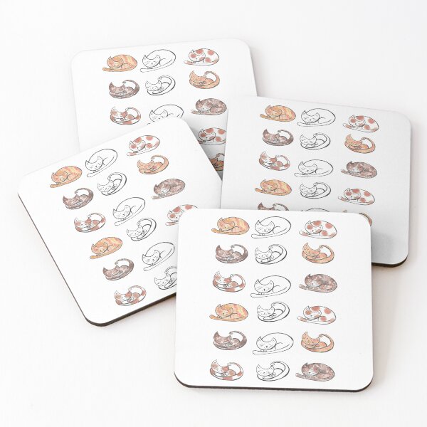 Item preview, Sleepy Cat Columns designed and sold by LouLouBelleArt.