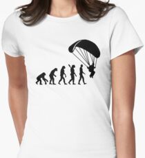 Evolution Skydiving Parachute jumping Women's Fitted T-Shirt