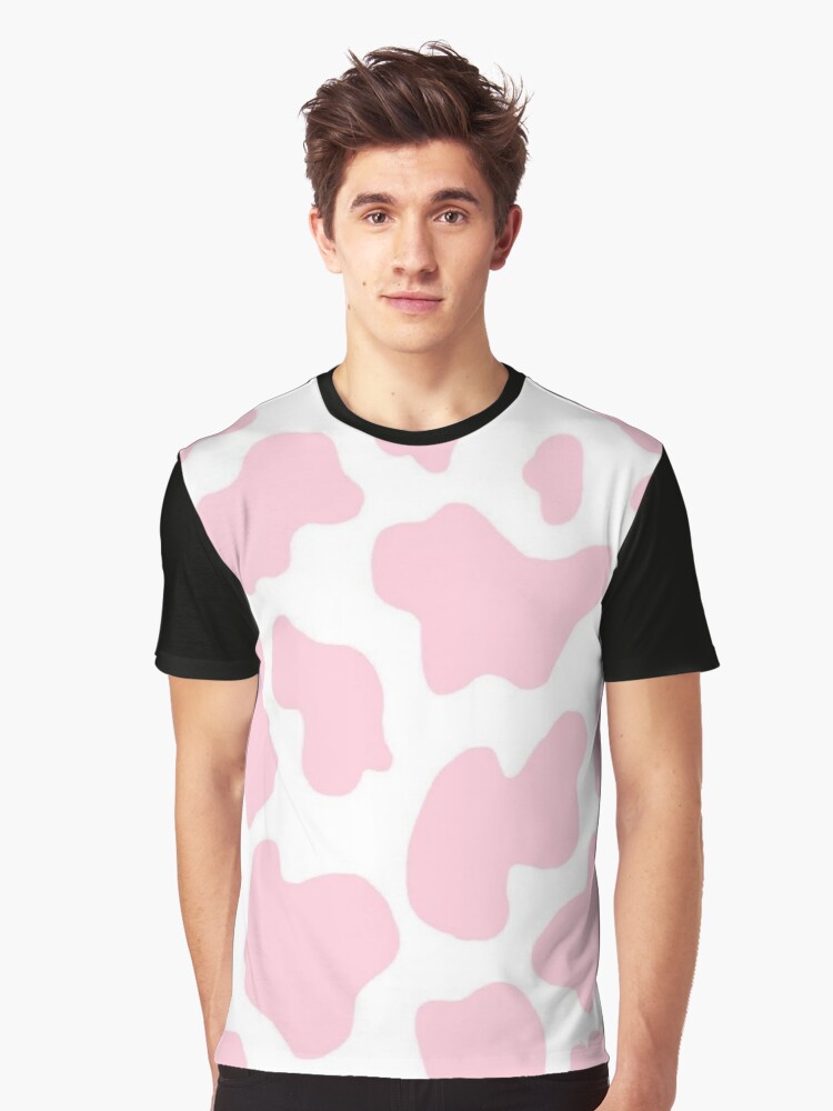 Pink cow sales print shirt