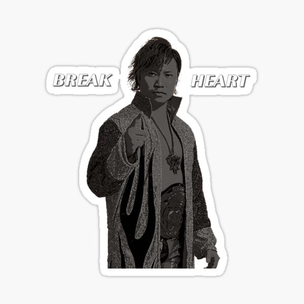 Kento Break Heart Black & White Sticker