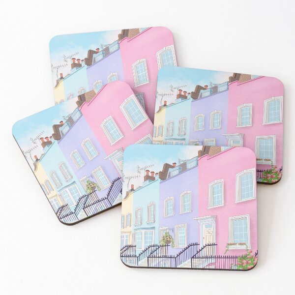 Item preview, Chelsea, London Pastel Houses designed and sold by ohclementine.