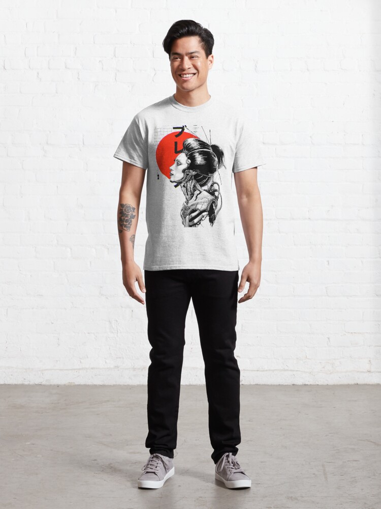 Aperçu 3 sur 7. T-shirt classique avec l'œuvre Cyberpunk Vaporwave japonais créée et vendue par OWLvision33.