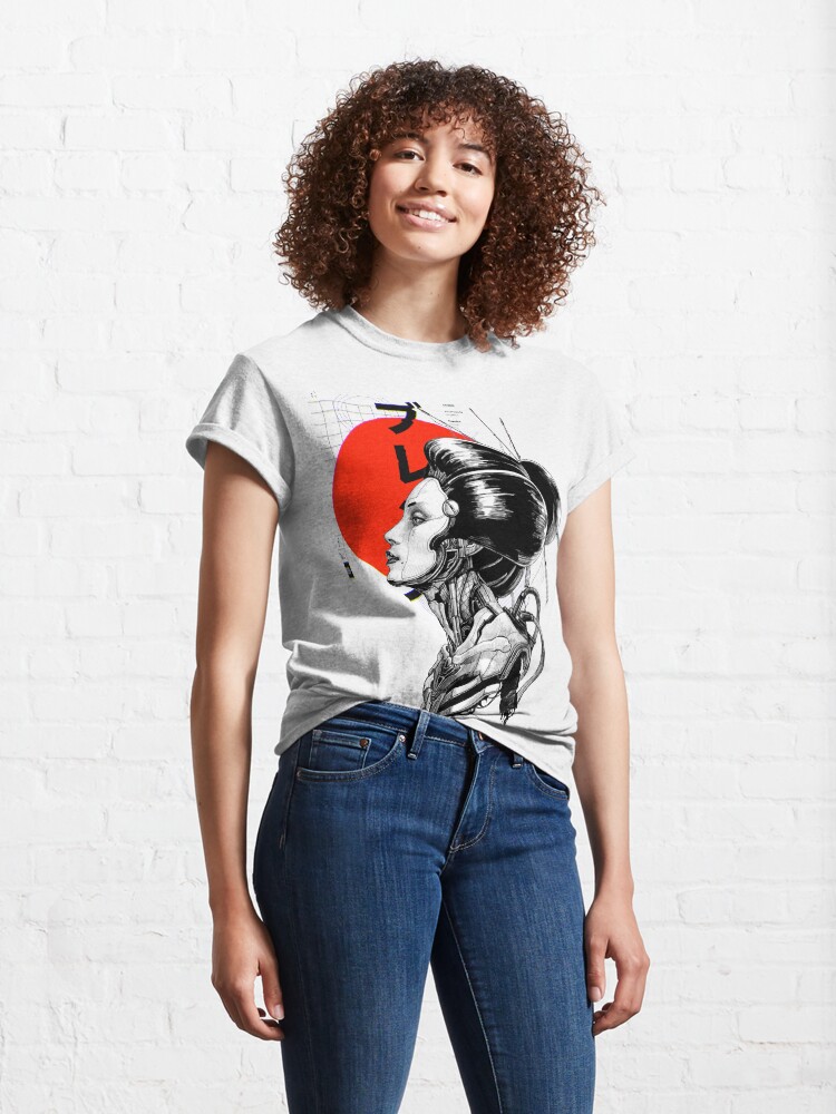Aperçu 4 sur 7. T-shirt classique avec l'œuvre Cyberpunk Vaporwave japonais créée et vendue par OWLvision33.