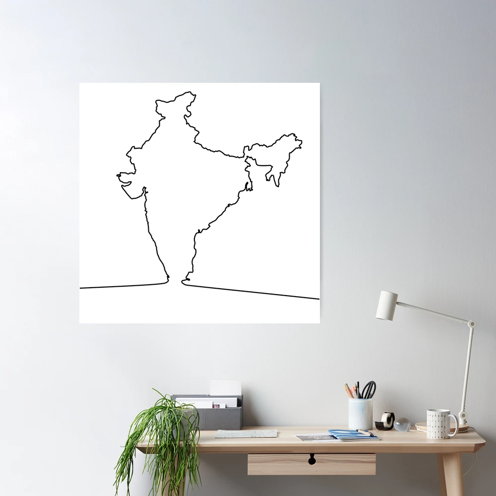 Doodle freehand drawing India political map with major cities. Vector  illustration. Stock Vector | Adobe Stock