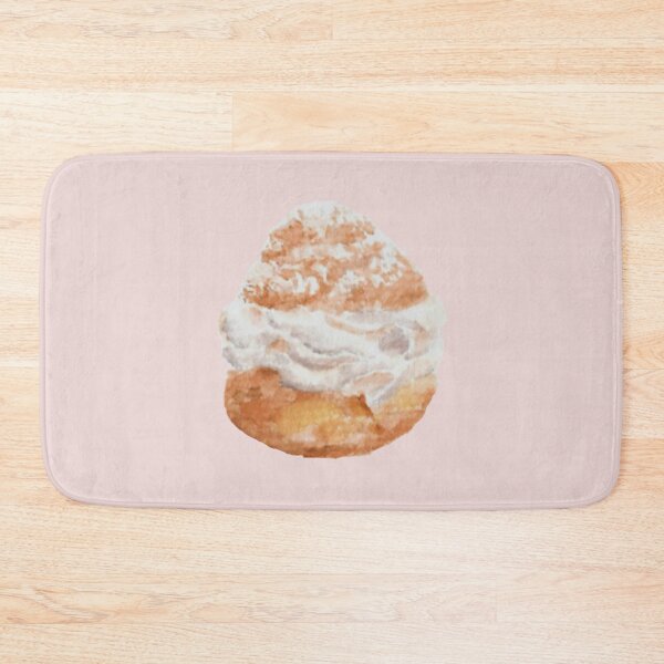 Item preview, Cream puff watercolour illustration (Pink background) designed and sold by tifft.