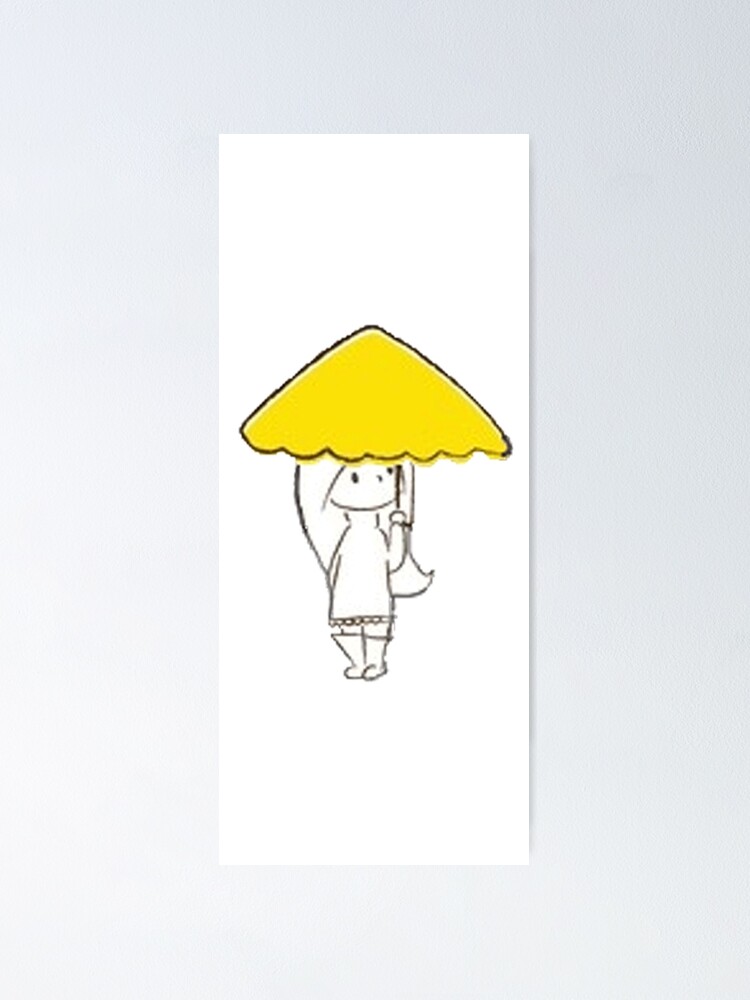 "The girl with the yellow umbrella" Poster by BelleInconnue Redbubble