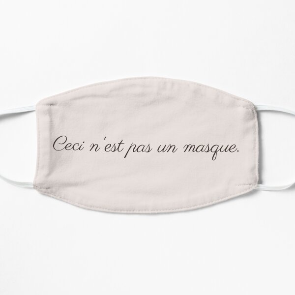Ceci N'Est Pas un Masque Beige Flat Mask