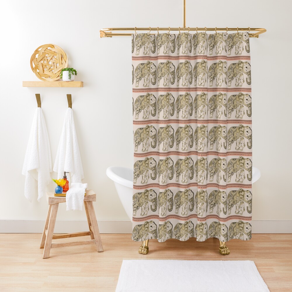 Indian Summer Mrs Ellie-Phant Shower Curtain
