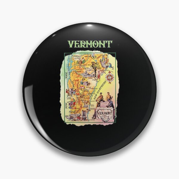 Item preview, Retro Vermont Tourist Map,1940s Pictorial State Map  designed and sold by K. Scott  Teeters.