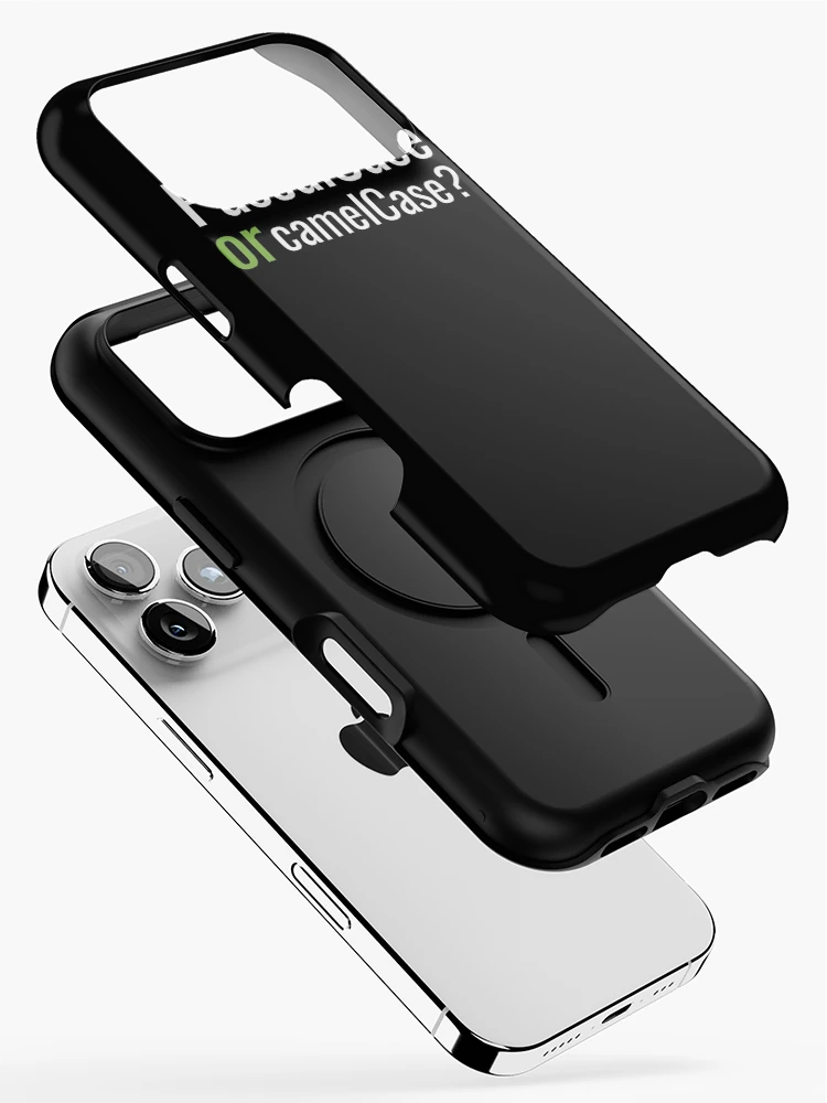 Thumbnail 2 of 4, iPhone Case, PascalCase OR camelCase Coder Question Programming designed and sold by jacks-tees.