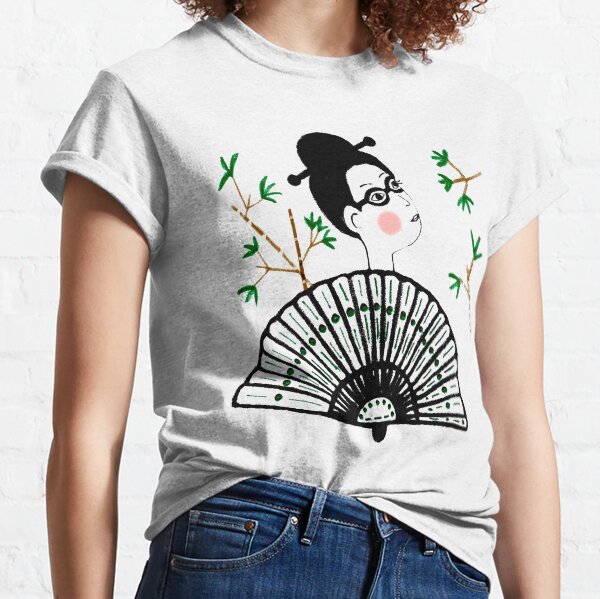 Mujer misteriosa. Ilustración disponible en varios productos. Camiseta clásica