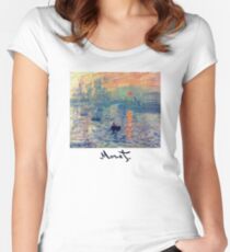 Monet: Impressions of Sunrise Women's Fitted Scoop T-Shirt