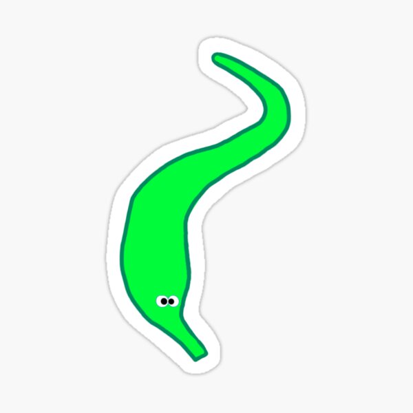 Vista previa del artículo con la obra «Gusano ondulado Verde», diseñado y vendido por REBDesignz.