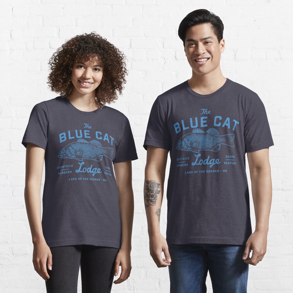 New Ozark Blue Cat Lodge Lake Netflix Mens T-Shirt