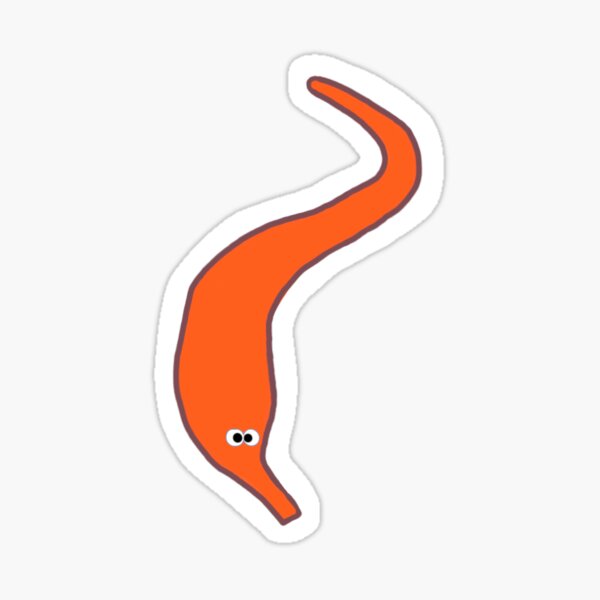 Vista previa del artículo con la obra «Wiggle gusano naranja», diseñado y vendido por REBDesignz.