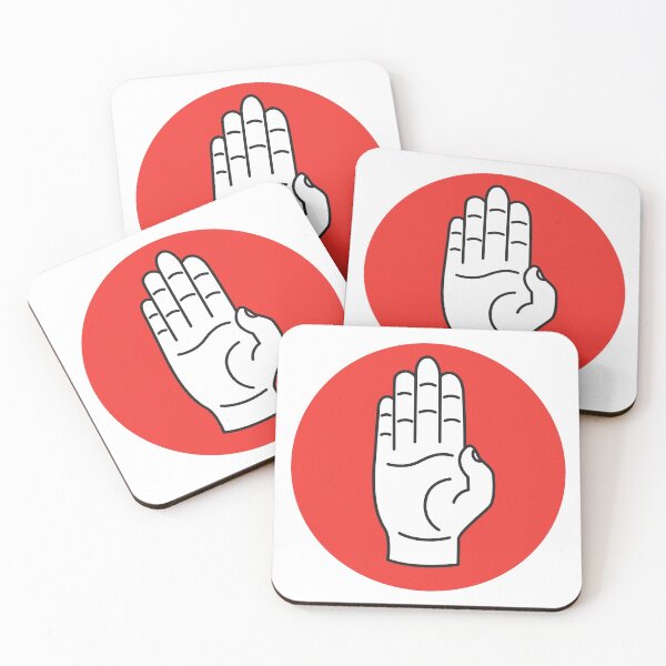 Item preview, Red Hand Stop Sign designed and sold by ArtAlexDesign.