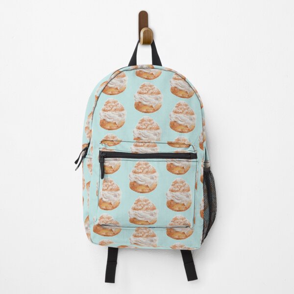 Item preview, Cream puff watercolour illustration (blue colour background) designed and sold by tifft.