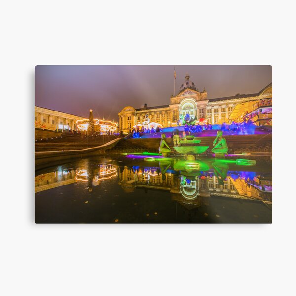 Christmas Market & The Floozy in the Jacuzzi, Victoria Sq, Birmingham Metal Print