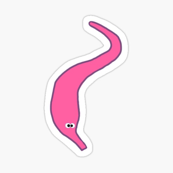 Vista previa del artículo con la obra «Gusano ondulado Rosa», diseñado y vendido por REBDesignz.