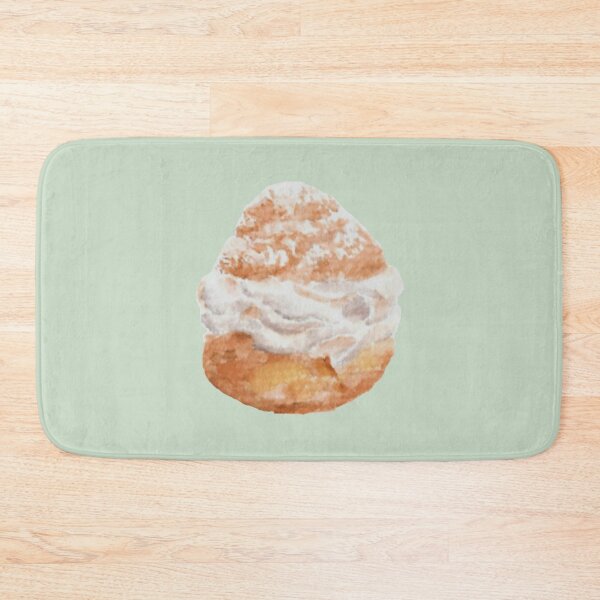 Item preview, Cream puff watercolour illustration (green colour background) designed and sold by tifft.
